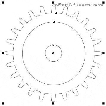 CorelDRAW软件绘制立体金属齿轮图片