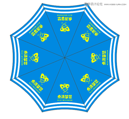 CorelDRAW制作漂亮广告雨伞图片效果