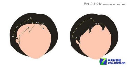 Coreldraw绘制可爱大眼美女头像图片