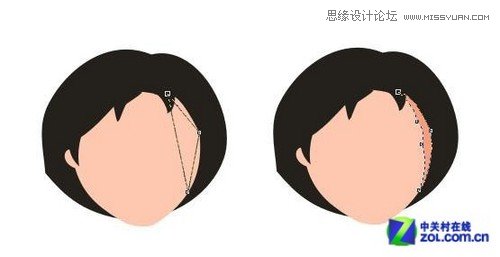 Coreldraw绘制可爱大眼美女头像图片