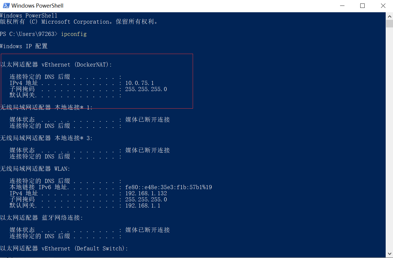 docker for windows 容器内网通过独立IP直接访问的方法