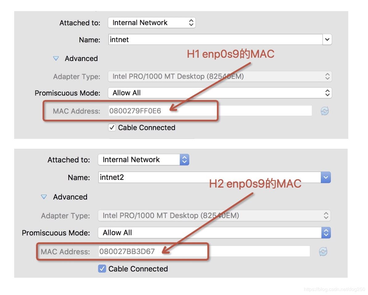 Linux bridge桥接两个VirtualBox虚拟网络的方法步骤