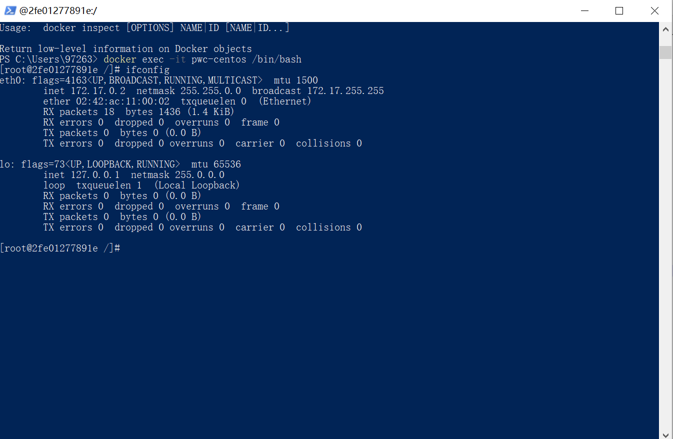 docker for windows 容器内网通过独立IP直接访问的方法