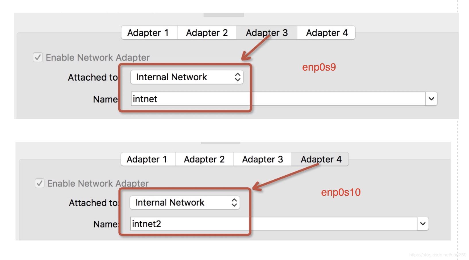 Linux bridge桥接两个VirtualBox虚拟网络的方法步骤