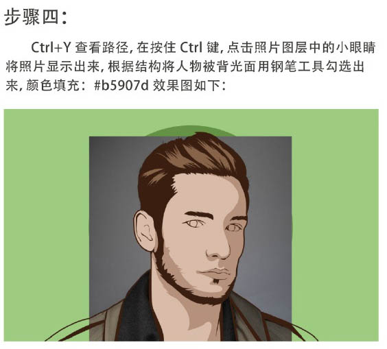 PS软件把男生头像照片临摹成帅气动漫人物