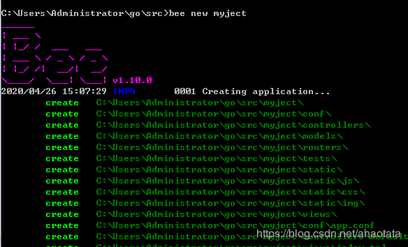 Go语言框架Beego项目搭建的方法步骤