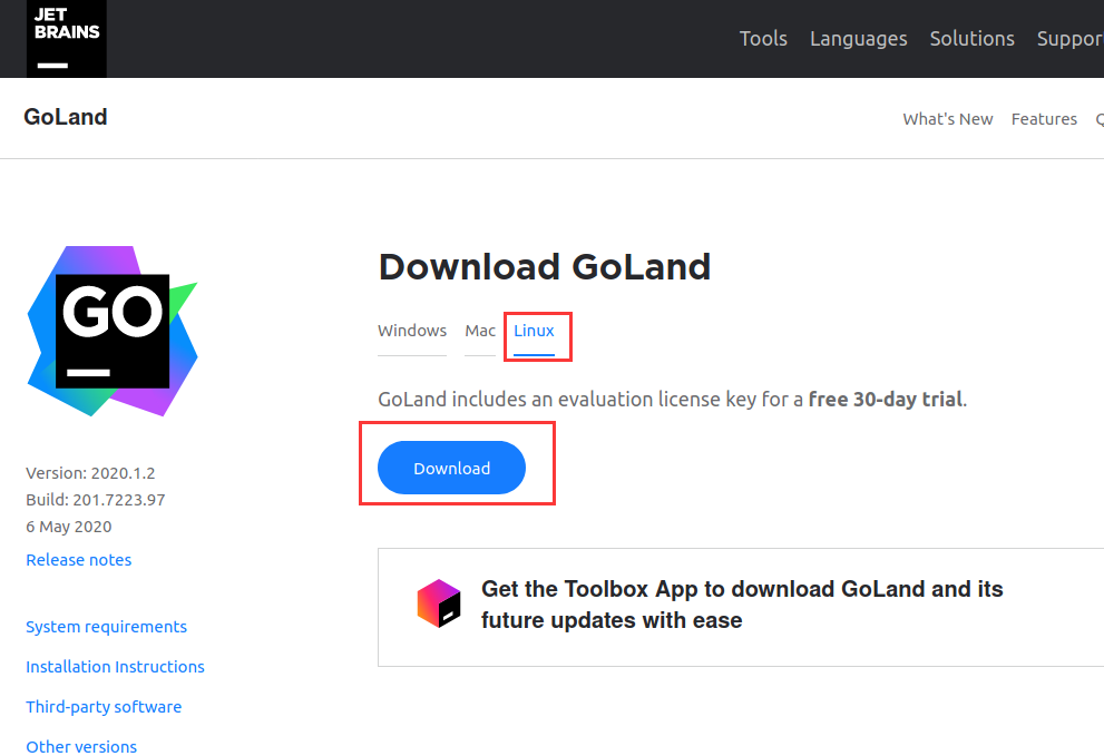 Goland 的安装及激活教程(window、linux下安装)