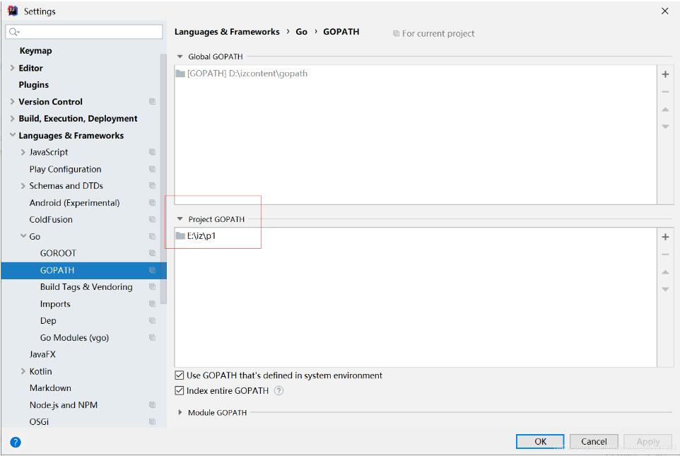 解决goland新建项目文件名为红色的问题