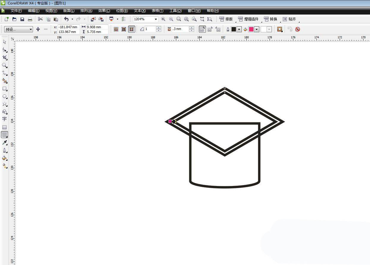 cdr怎么设计博士帽图标矢量图? cdr画博士帽logo的技巧