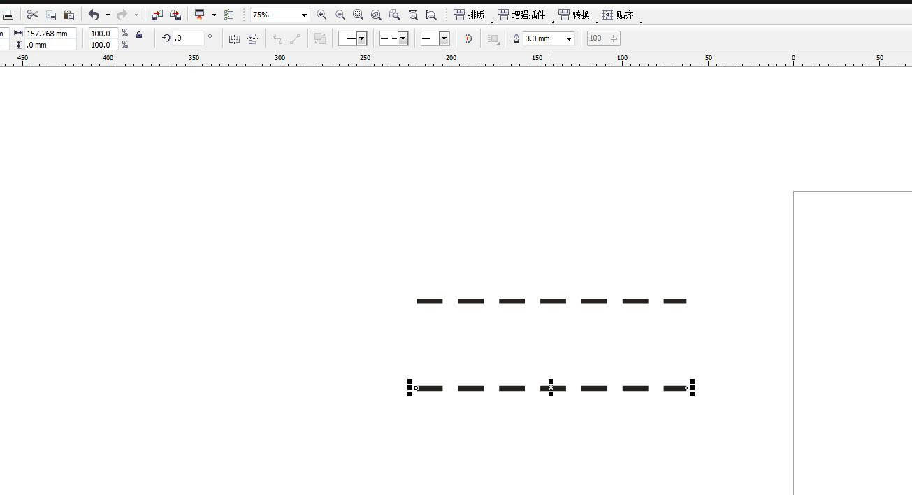 cdr虚线怎么设置圆头? cdr画圆头虚线的技巧