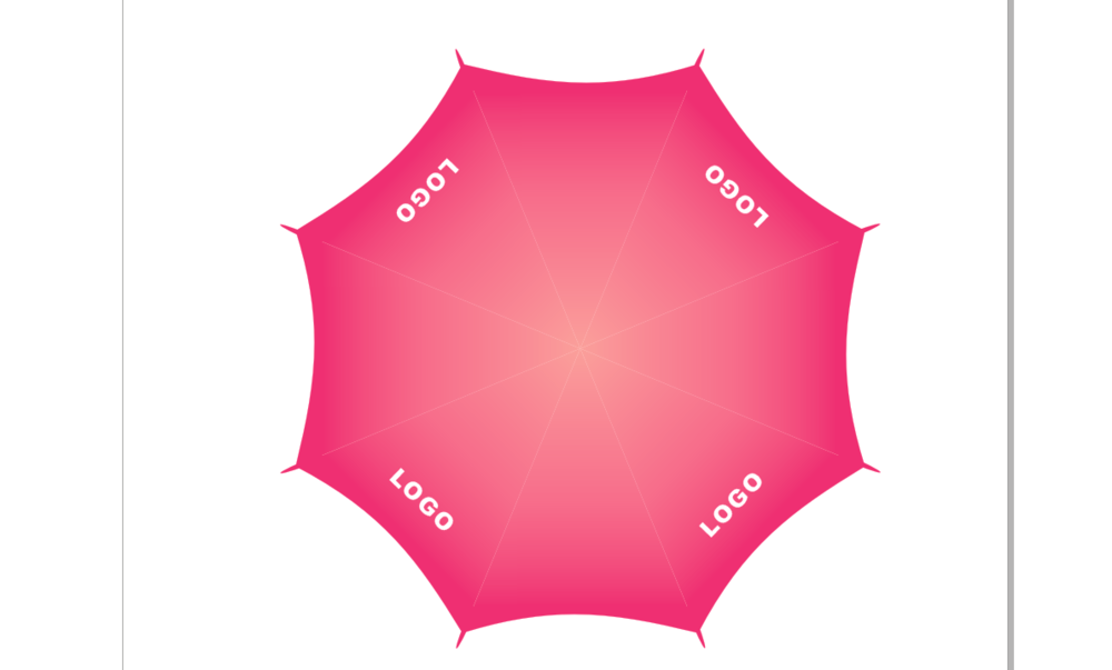 cdr怎么绘制带有企业logo的雨伞?