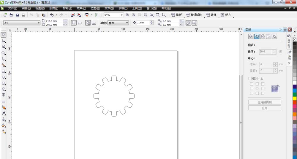 cdr怎么绘制立体的齿轮零件模型?