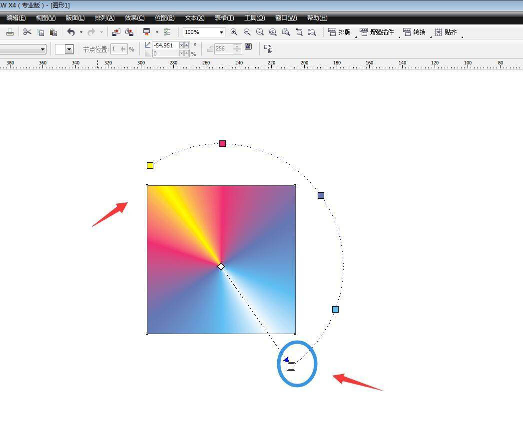 cdr交互式填充怎么填充圆锥图形? cdr交互式填充工具的使用教程