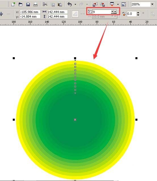 CDR怎么使用交互式调和工具制作渐变图形?