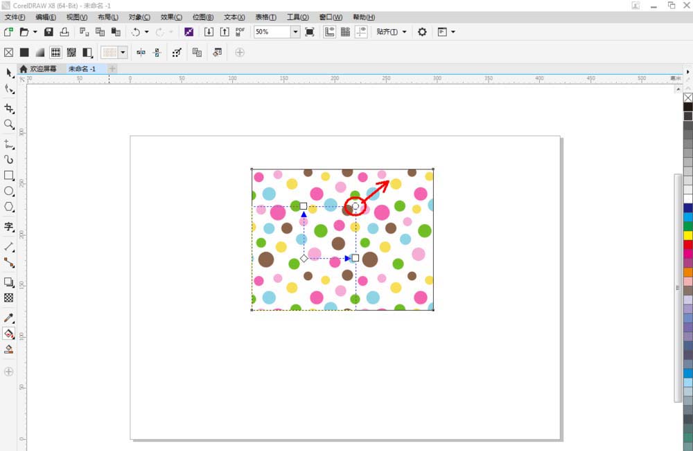 cdr怎么填充彩色糖果甜点图案?