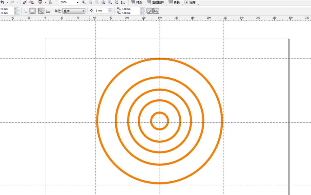 cdr怎么绘制漂亮的同心圆?