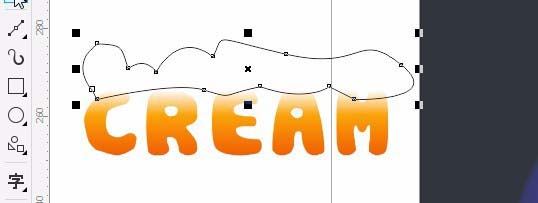 cdr怎么设计一款漂亮的奶油字?