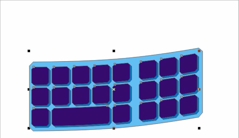 cdr怎么设计键盘膜? cdr键盘膜的制作方法