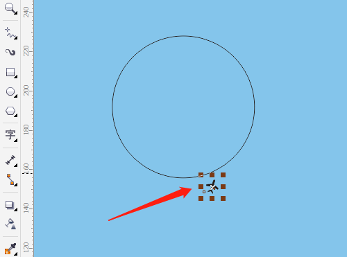 cdrX7怎么绘制飞机场logo图标? cdr画简单圆形图标的技巧