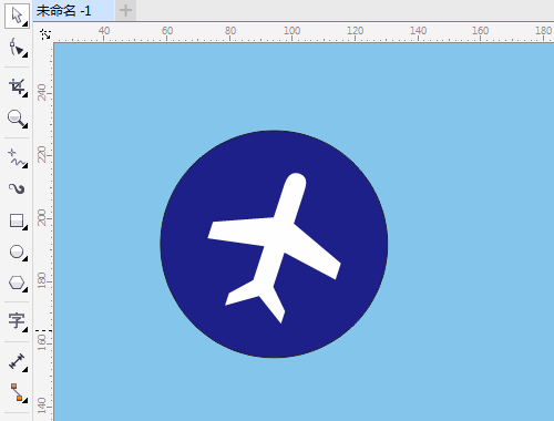 cdrX7怎么绘制飞机场logo图标? cdr画简单圆形图标的技巧
