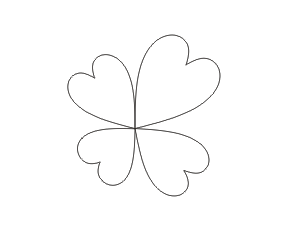 cdr怎么画简单的四叶草图形?