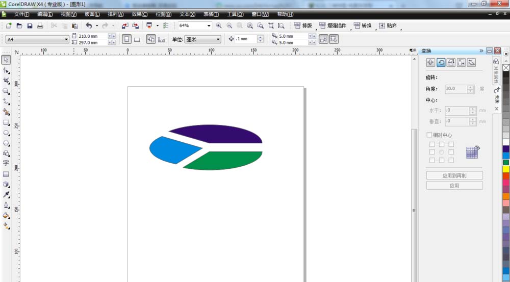 cdr怎么设计三维立体的饼形图?