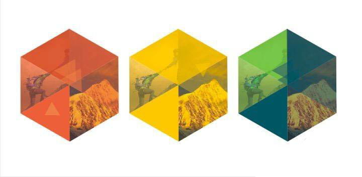 cdr怎么做独特多边形海报效果? cdr多边形拼接海报设计方法