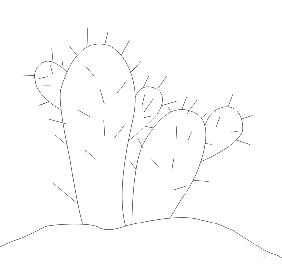 cdr怎么画简笔画仙人掌? cdr画仙人掌的教程