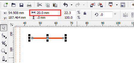 cdr怎么按尺寸将一条线段奇数等分?