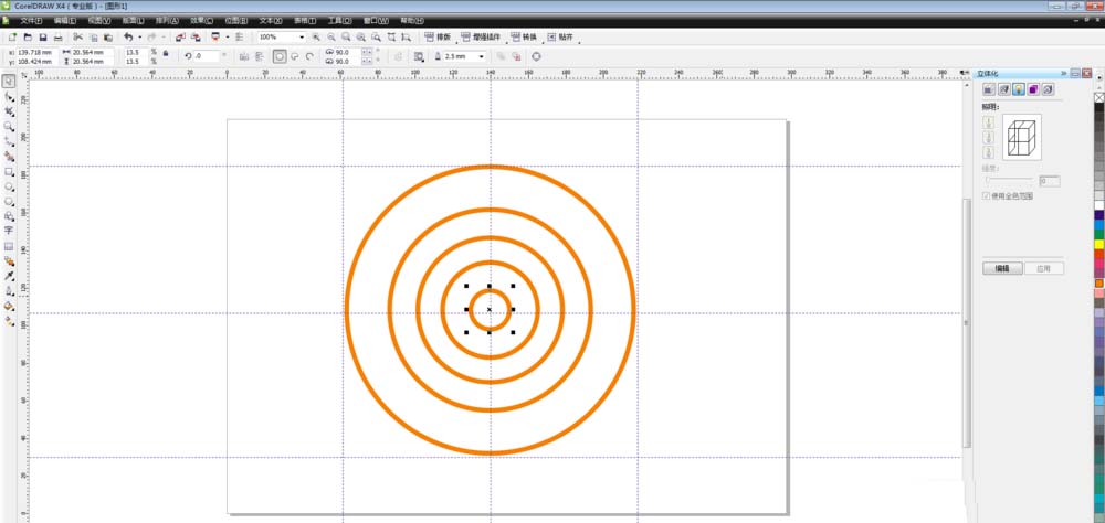cdr怎么绘制漂亮的同心圆?