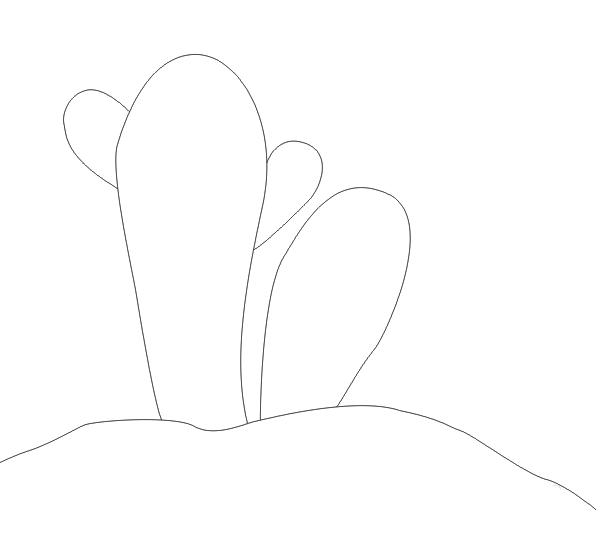 cdr怎么画简笔画仙人掌? cdr画仙人掌的教程