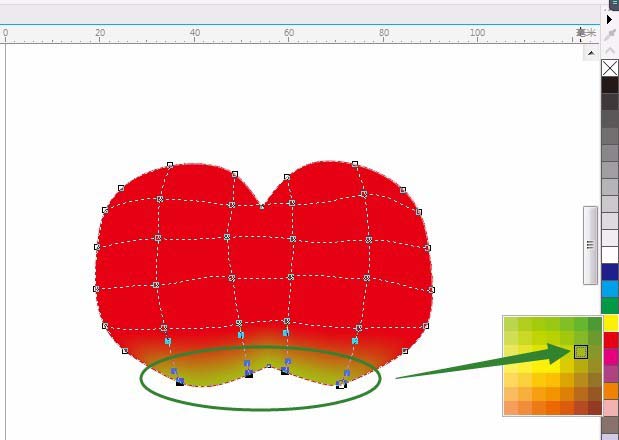 cdr怎么手绘卡通的苹果? cdr画苹果的教程