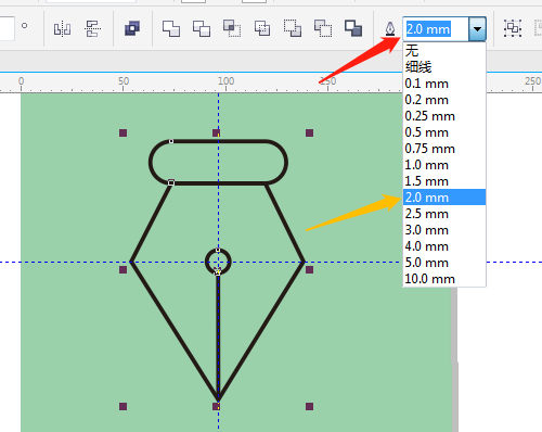 cdr怎么画钢笔笔尖形状? cdr钢笔头笔尖矢量图的画法