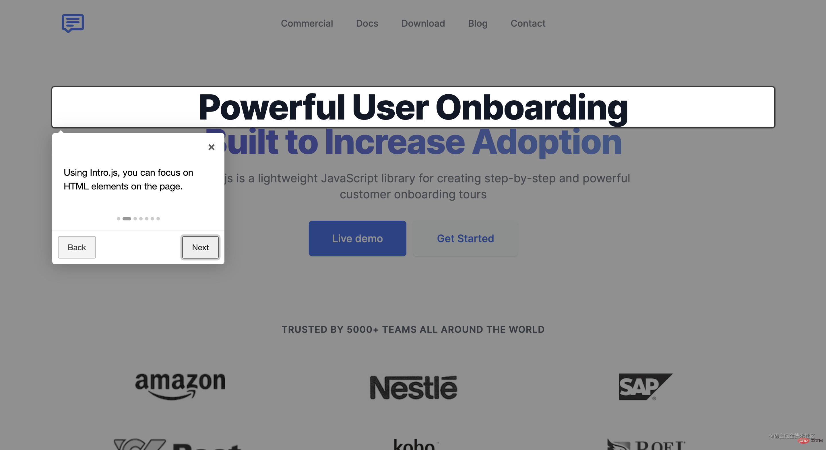 浅析vue项目中如何使用Intro.js实现用户指引功能