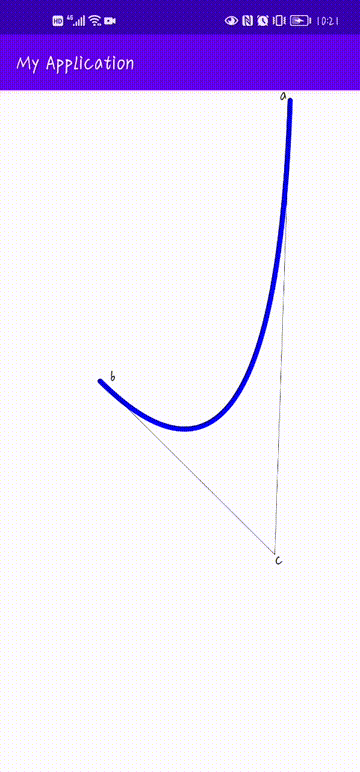 Android自定义View绘制贝塞尔曲线实现流程