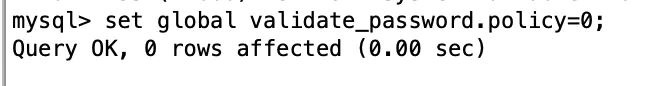 ERROR 1819 (HY000): Your password does not satisfy the current policy requirements