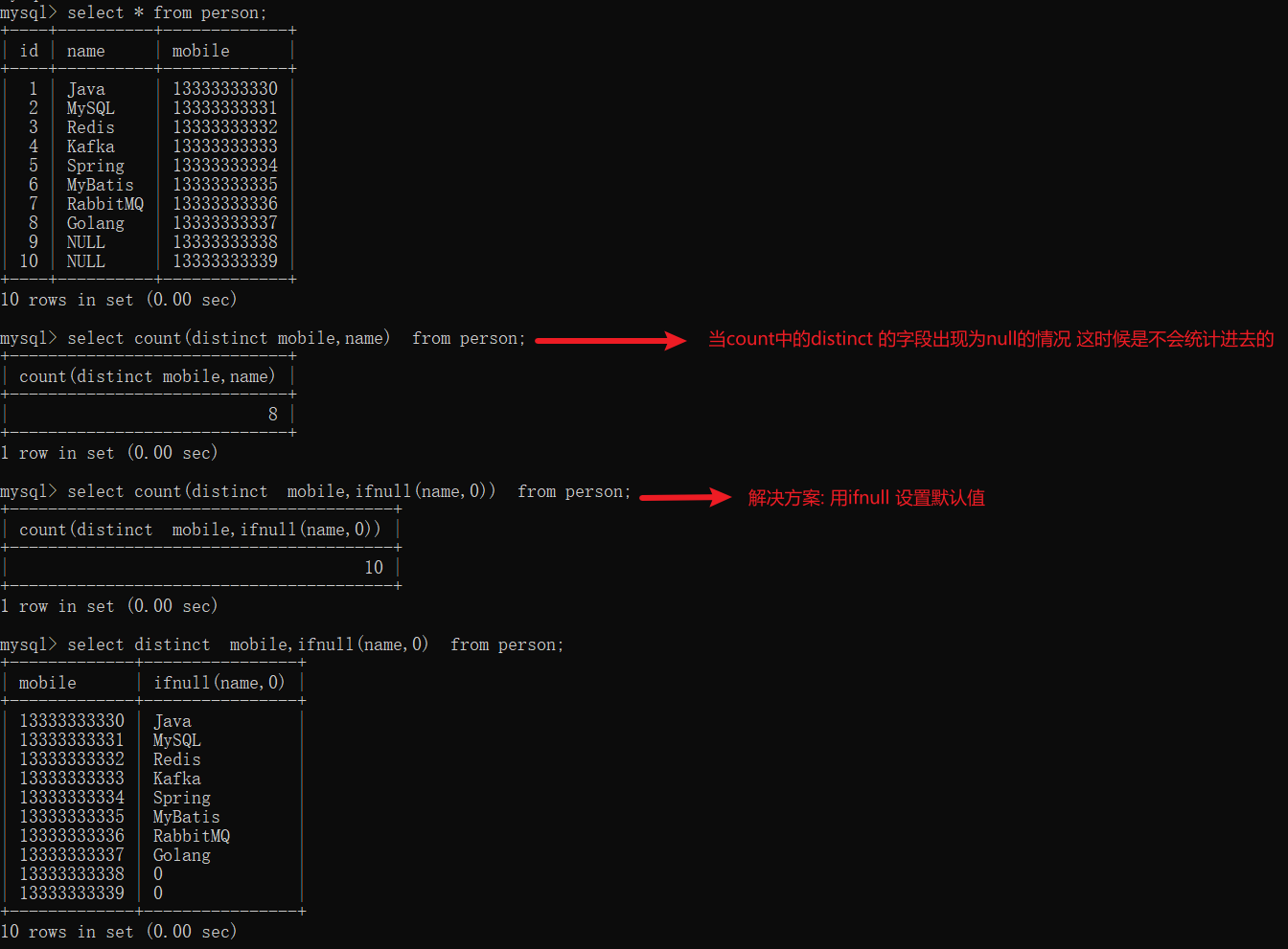解读mysql中的null问题