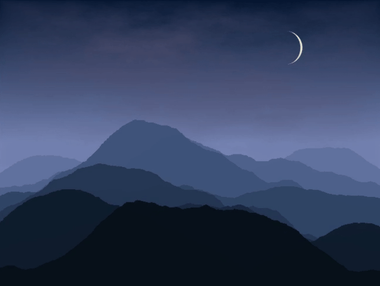 利用Matlab实现绘制中秋山间秋月和皓月当空效果