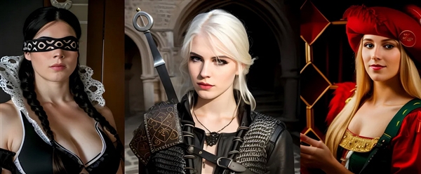 《巫师3:狂猎》AI生成真人版:美女们更性感美艳了