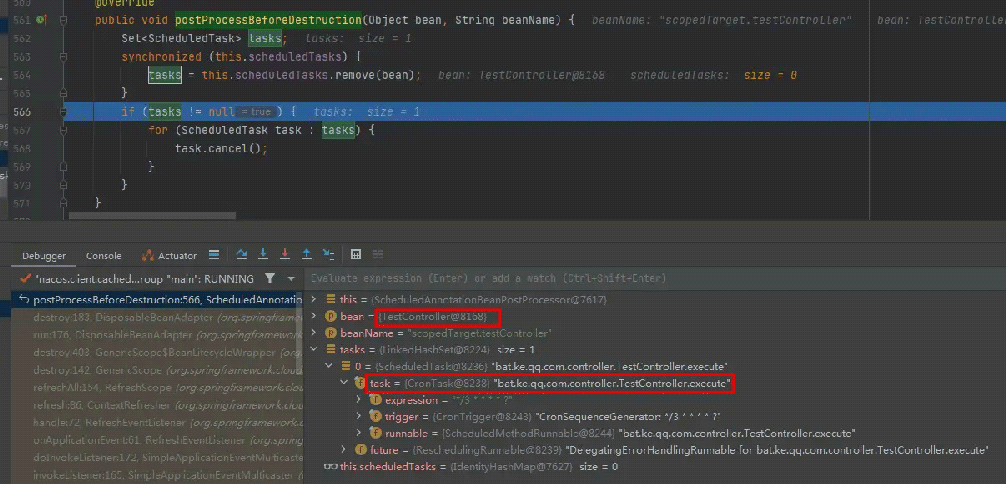 @Scheduled定时器原理及@RefreshScope相互影响
