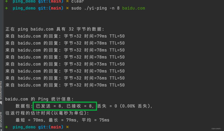 golang实现ping命令的完整代码