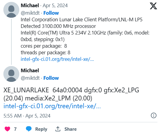 第二代酷睿Ultra 5 234V第一次露面!超线程真的飞了