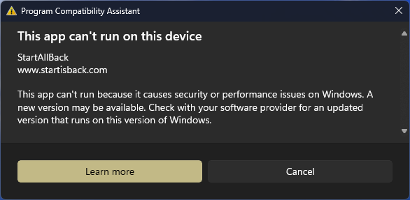 Win11 24H2狠心封杀!第三方UI修改软件不能用了