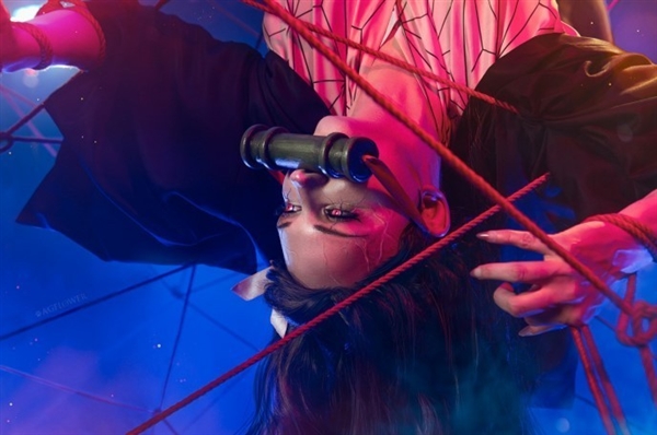 俄罗斯美女Cos《鬼灭之刃》祢豆子成年版:身材很傲人